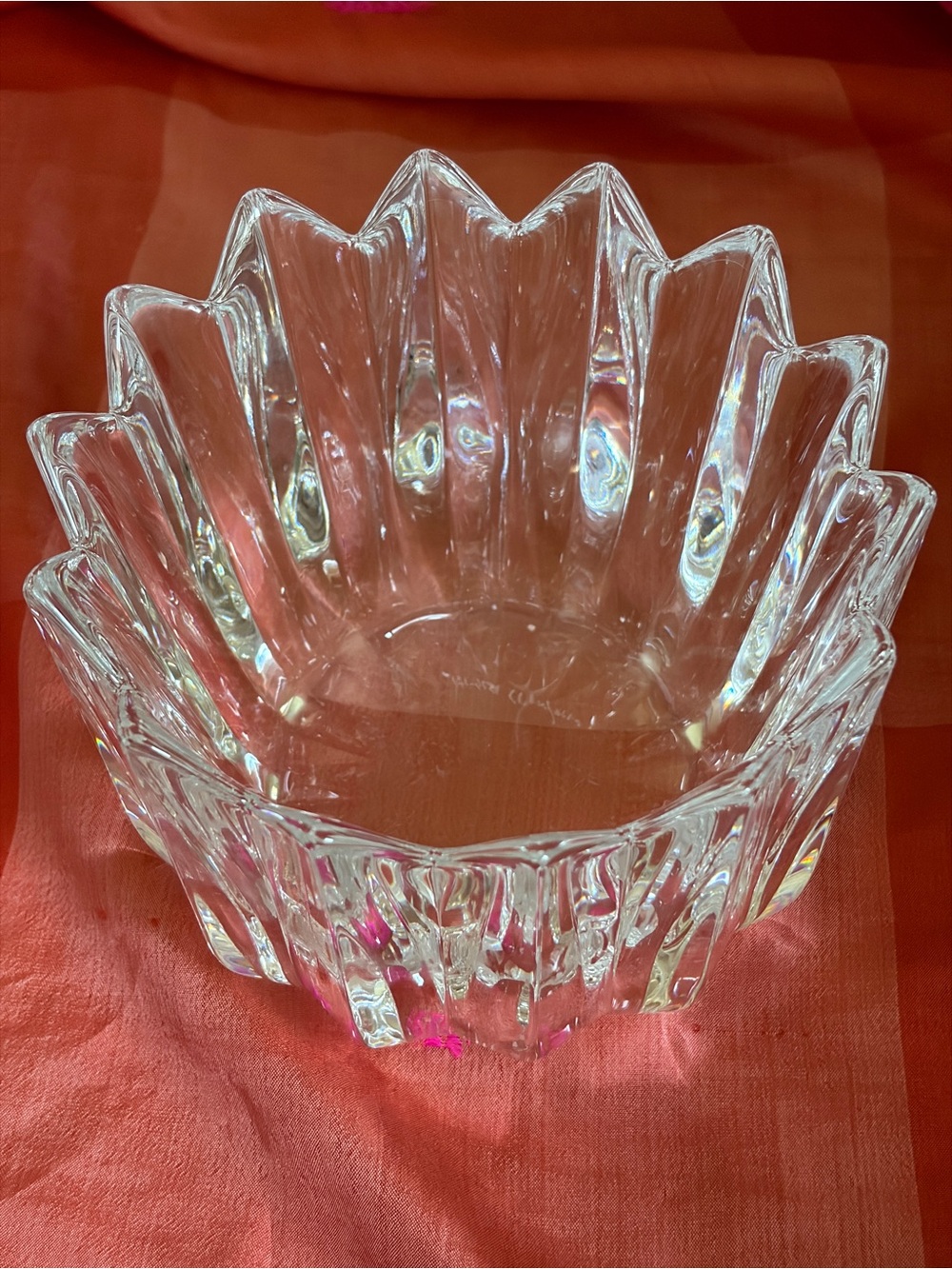 Orrefors Fine Crystal "Fleur" Signed by Jan Johansson. MCM